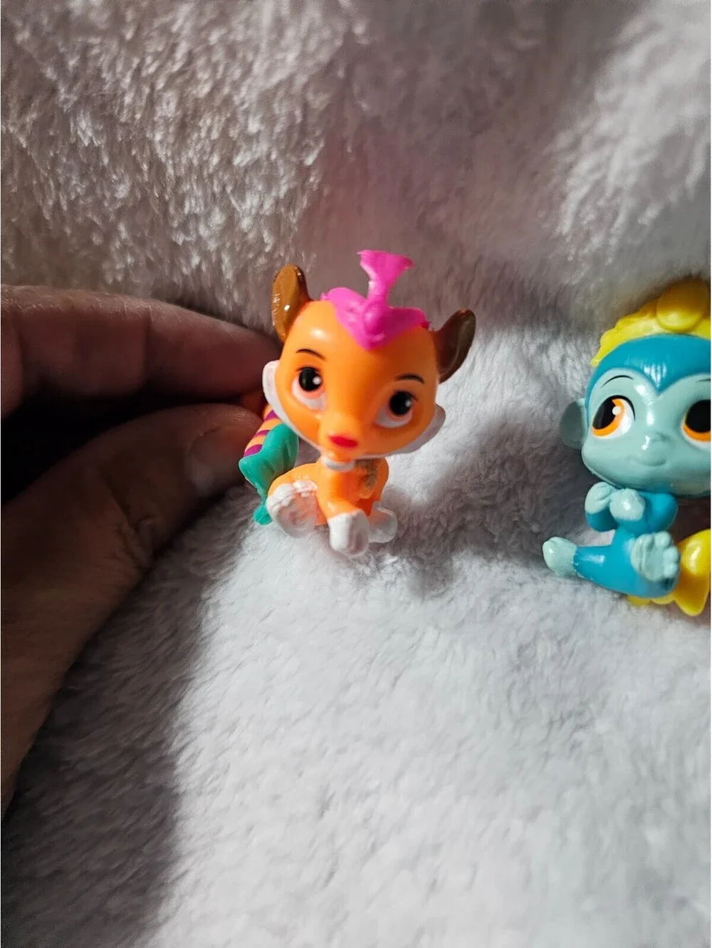 (Lot of 2) Disney Palace Pets Miniature Figures Monkey & Tiger Toys Plastic